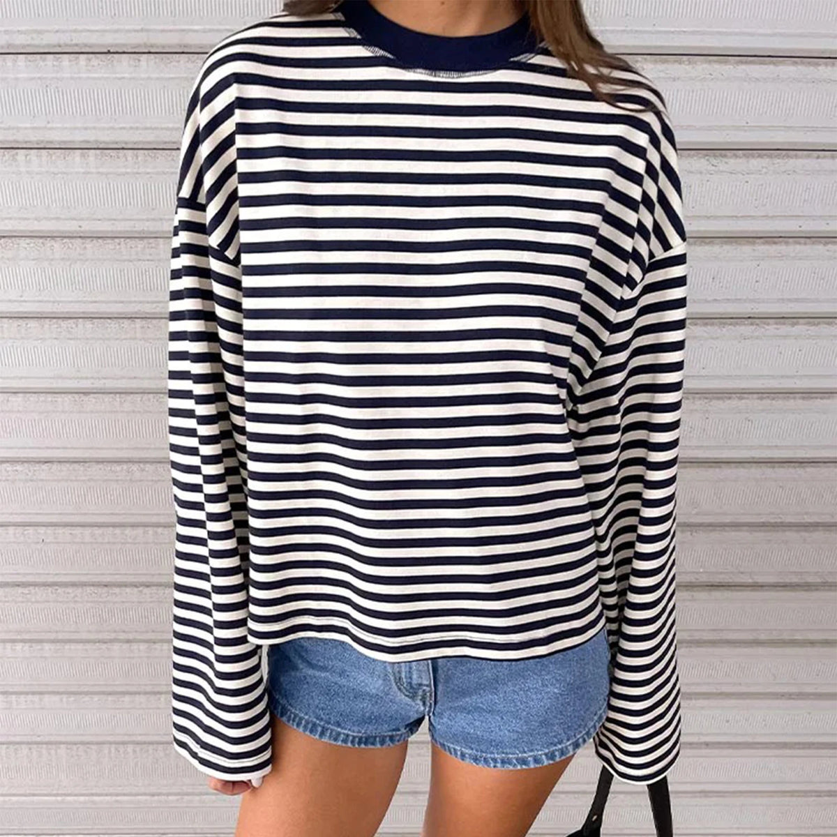 Romy - Striped Oversized Top