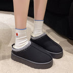 Sasha - Plush Mini Snow Boot - Black