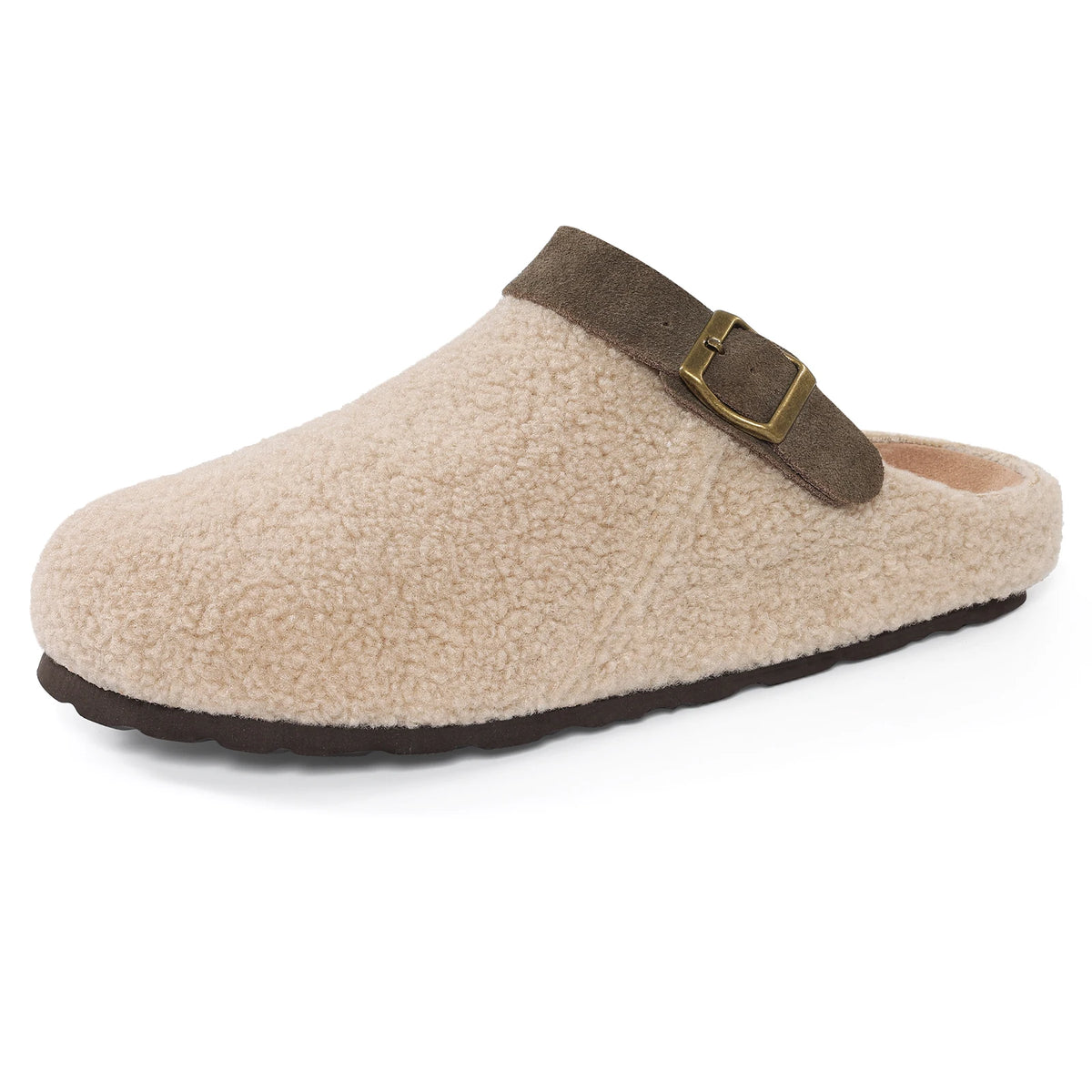 Mara - Fuzzy Suede Clog - Apricot