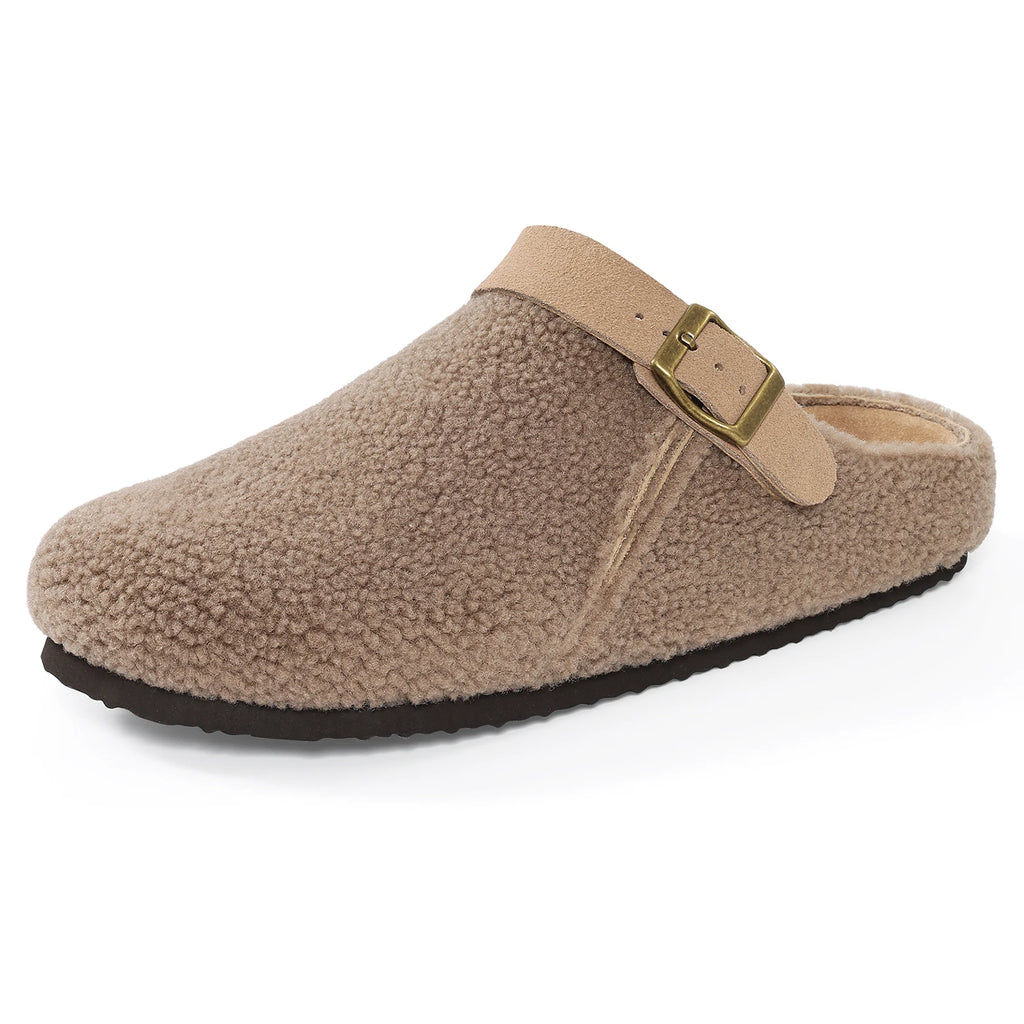 Mara - Fuzzy Suede Clog - Grey