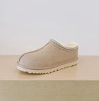 Lou - Suede Fur Slipper - Beige