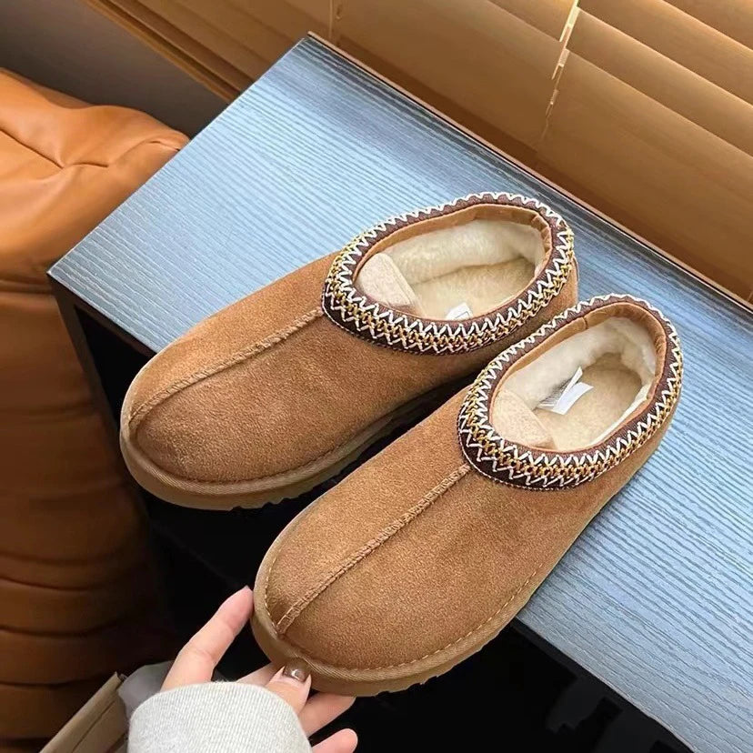 Lou - Suede Fur Slipper