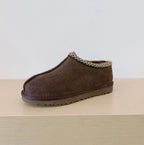 Lou - Suede Fur Slipper - Coffee
