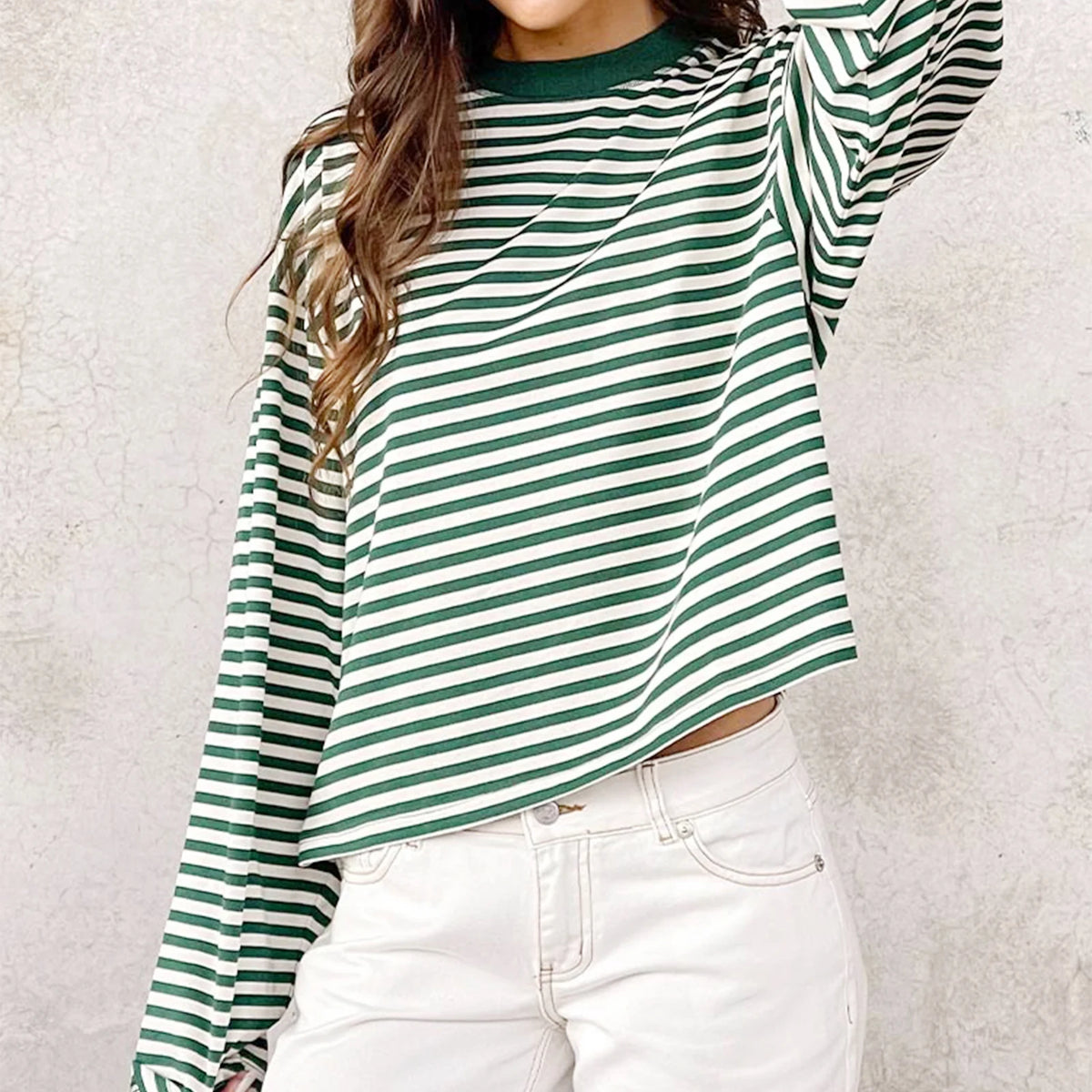 Romy - Striped Oversized Top