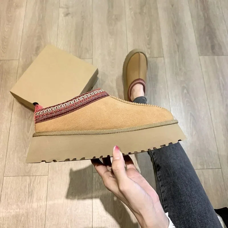 Sasha - Plush Mini Snow Boot - Maroon