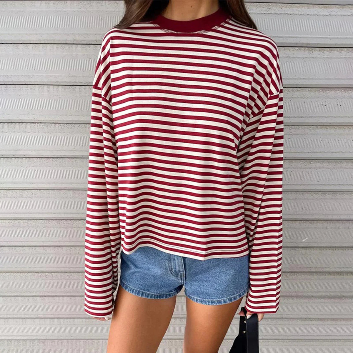 Romy - Striped Oversized Top