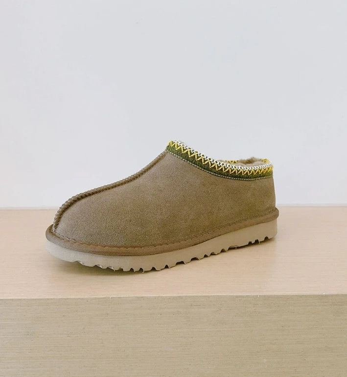 Lou - Suede Fur Slipper - Green