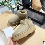 Noor - Platform Ultra Mini Boot - Beige