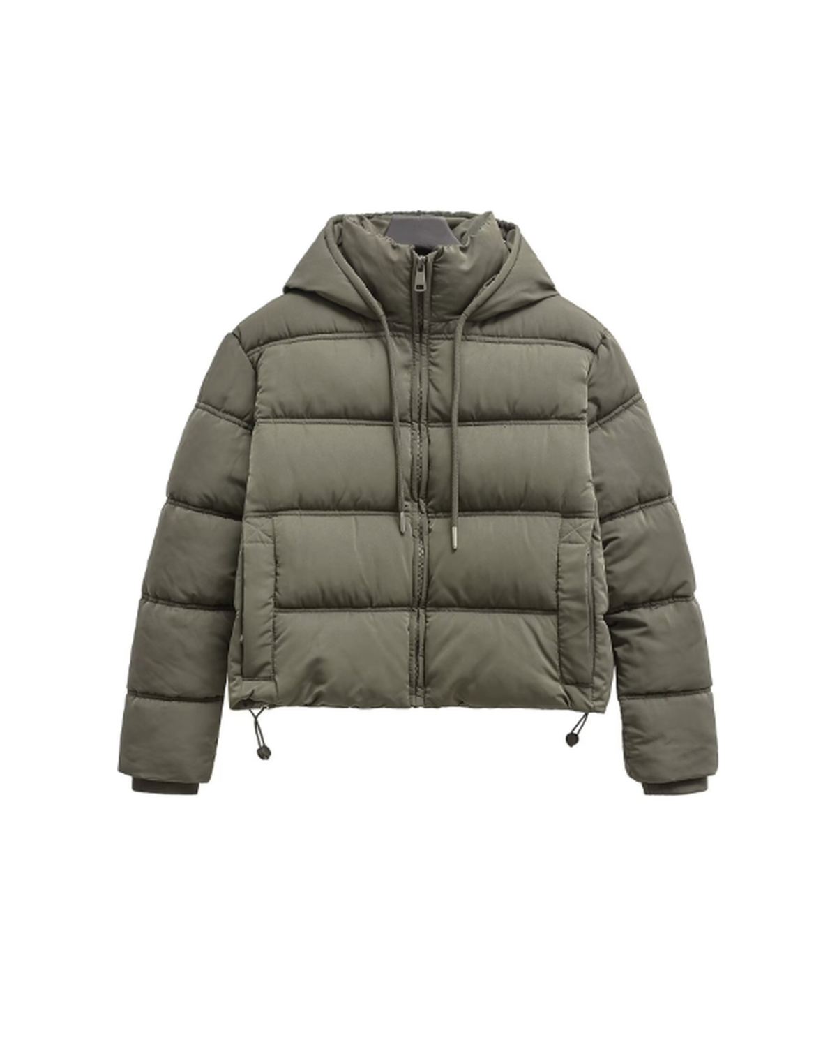 Olive Viral Puffer Jacket