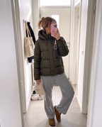 Olive Viral Puffer Jacket